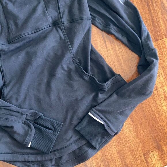 Lululemon Base Runner 1/2 Half Zip Pullover Sweater Black Size 4 OG Rulu VEUC - Picture 8 of 15